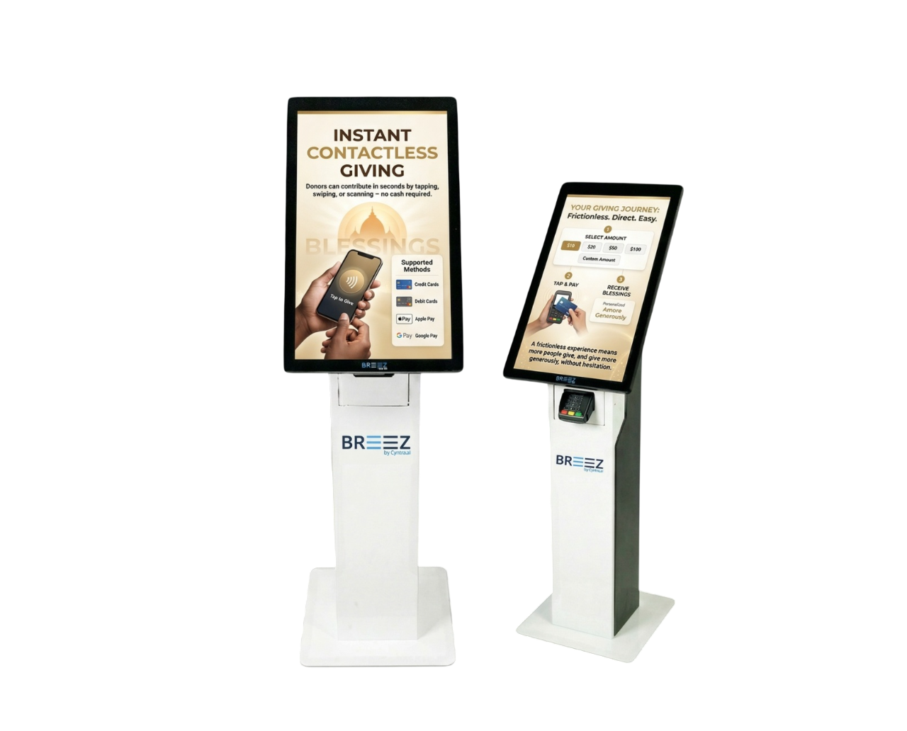 Contactless payment at donation kiosk